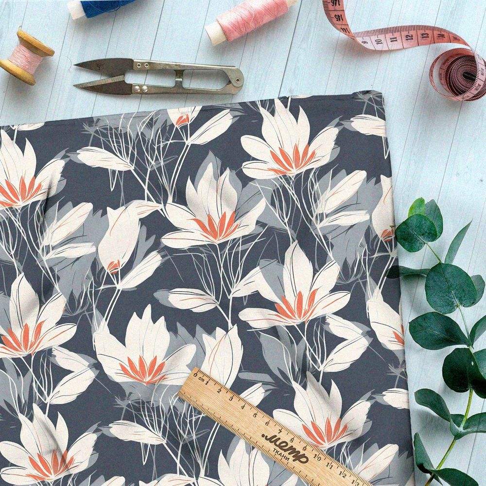 Ткань премиум бифлекс шепот цветов