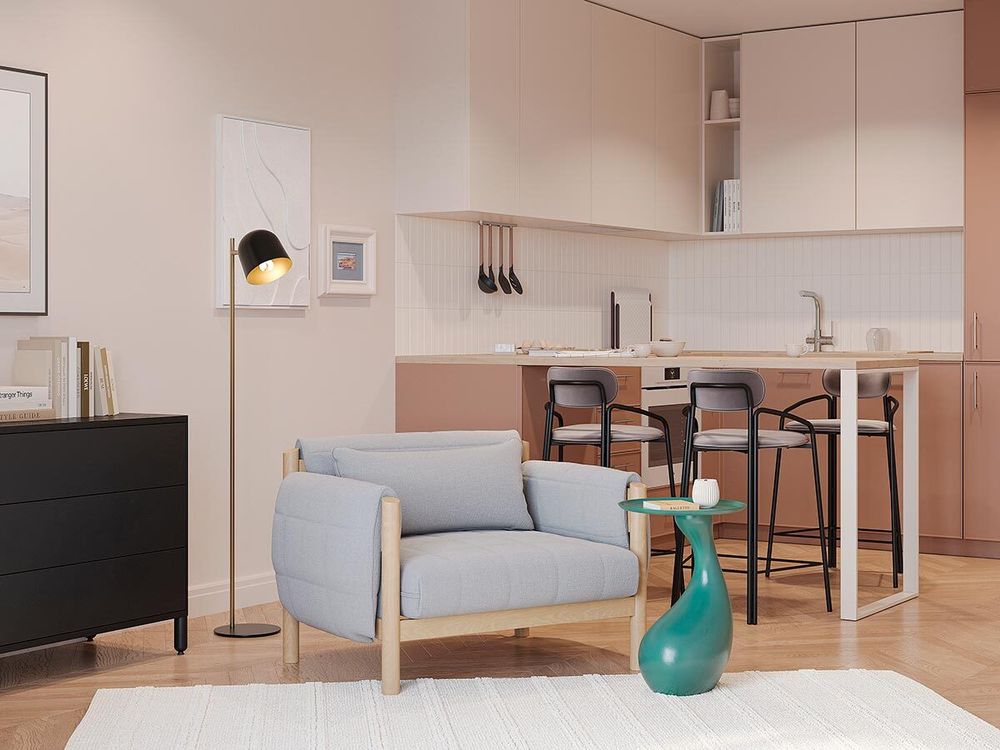 Торшер Enkel Kopp,142 см, черный/золотистый