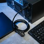 Шнур сетевой, вилка угловая СЕЕ 7/7(Schuko) - разъем IEC 320 C13, кабель 3x0,75 мм², длина 1,8 метра