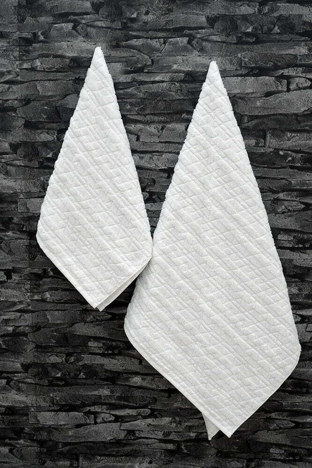 Полотенце 70х140 Arya home Wave белое