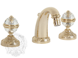 Смеситель для биде на 3 отв. Migliore Cristalia Swarovski ML.CRS-3725