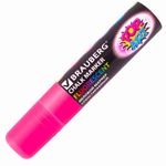 Маркер меловой "POP-ART" РОЗОВЫЙ, 15 мм, сухостираемый, для гладких поверхностей, BRAUBERG, 151540