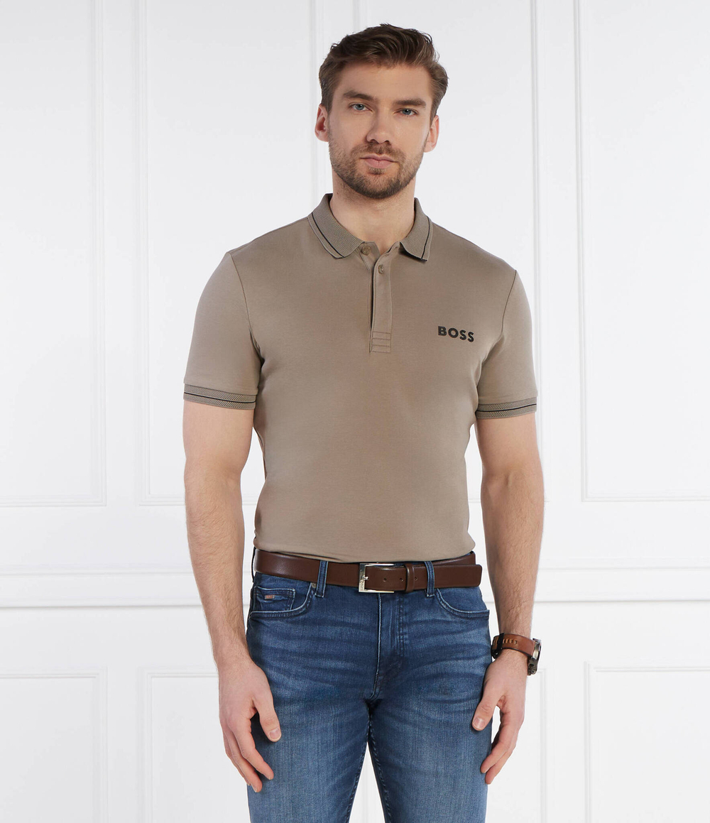 Поло Paule 1 BOSS GREEN - оливковый(50512892)