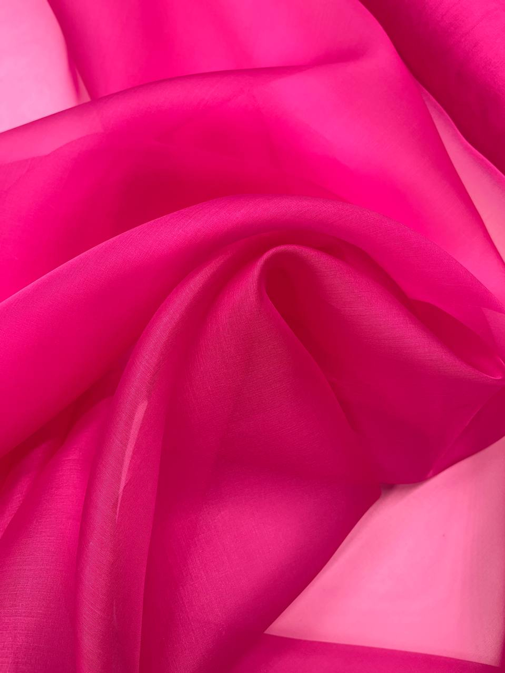 Шелк органза фуксия