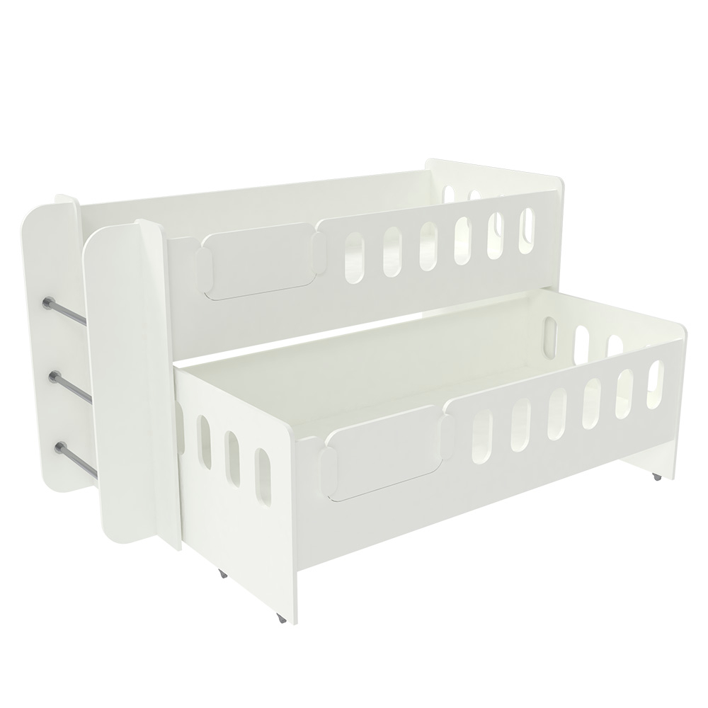 Двухъярусная выкатная кровать КарИВи Чудо 9 80x180 Белый