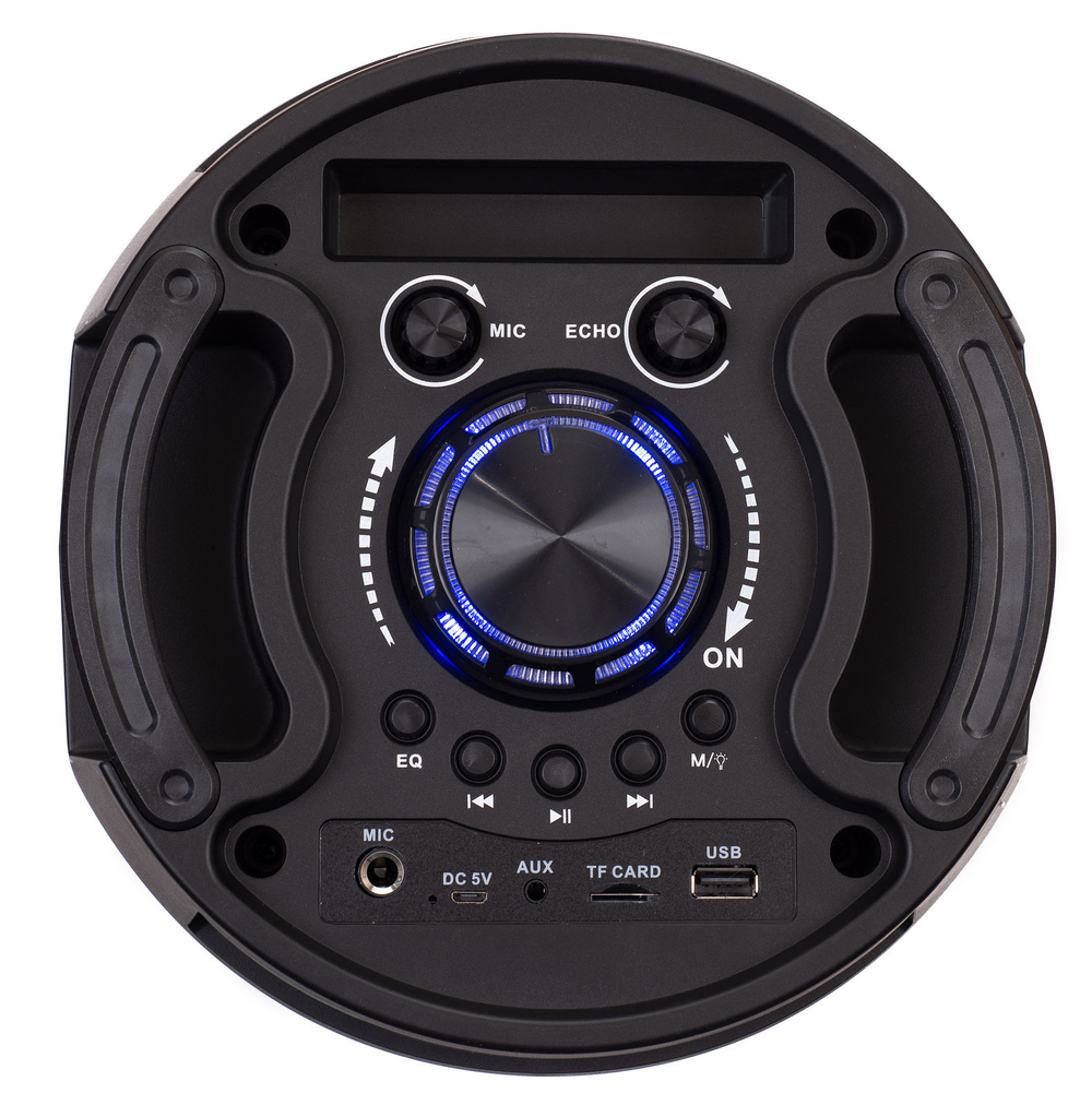 Портативная колонка BT SPEAKER ZQS-6201 Bluetooth, с микрофоном для караоке, FM, MP3, динамической подсветкой и управлением через смартфон
