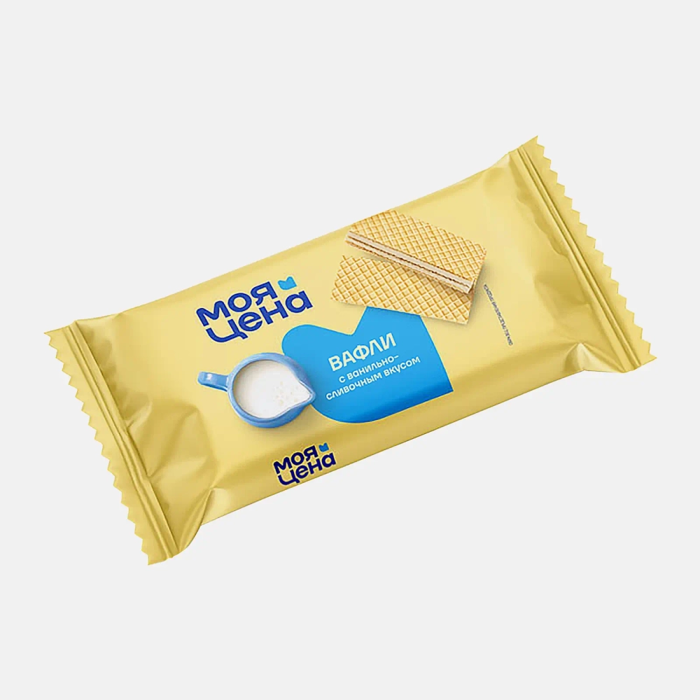 Вафли с ванильно-сливочным вкусом Моя цена 165г