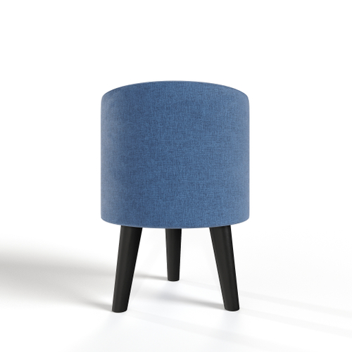 Пуф круглый на трёх высоких ножках Фантазёр D-11 (Синий) в офис, дом, салон красоты, прихожая, гостиная, на кухню, в кафе, в зону ожидания, в коридор, к туалетному столику. Банкетка, подставка.