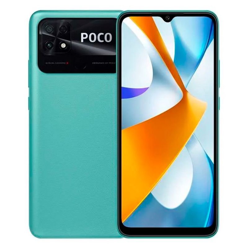 Смартфон Xiaomi POCO C40 3/32Гб,бирюзовый,Ростест,оф. гарантия