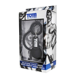 Тяжелый анальный шар с эрекционным кольцом Tom of Finland (Цвет: черный)