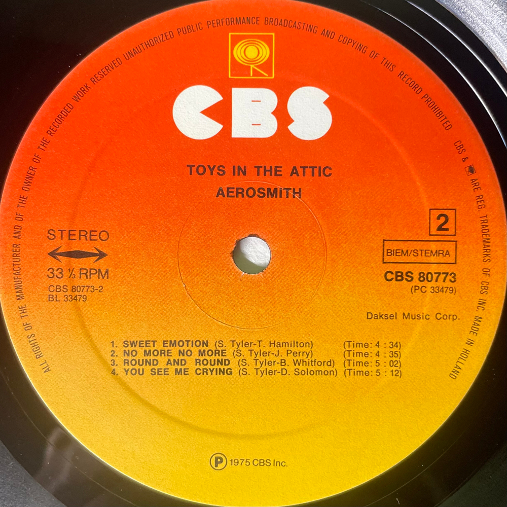 Aerosmith ‎– Toys In The Attic (Голландия 1975г.)
