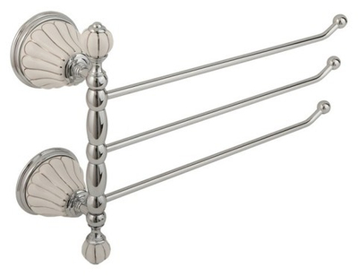 Полотенцедержатель Migliore Olivia  ML.OLV-60.654.BP.CR 35см. Белый/декор платина/хром