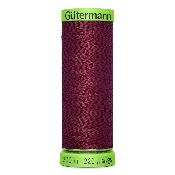 Нитки для тонких тканей Gutermann Extra Fine 150 (200 метров), 5 кат. | 375 красная слива