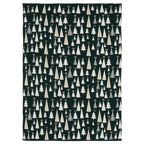 Плед из хлопка с новогодним рисунком whitewood из коллекции new year essential, 130x180 см