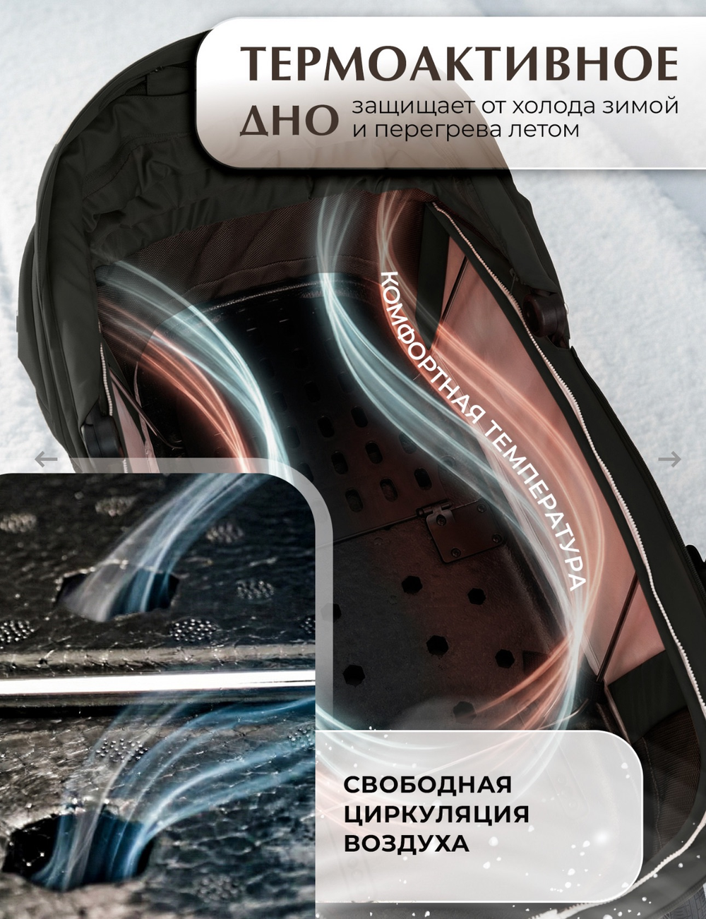 Коляска модульная Sweet Baby SBL Elegante Therma (Colore) Black