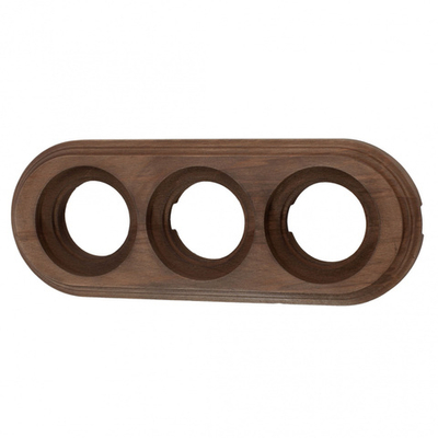 Рамка 3 постовая для открытой проводки (Старое дерево на бревно 260 мм) BFC26-630-17