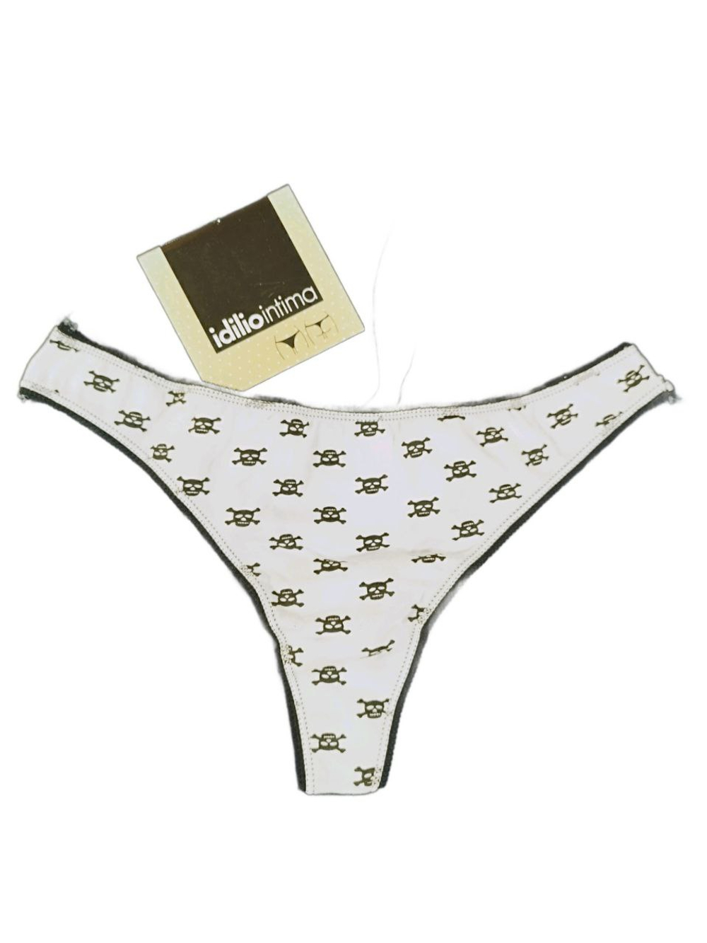 Стринг TS04 (черепа на белом) (S)