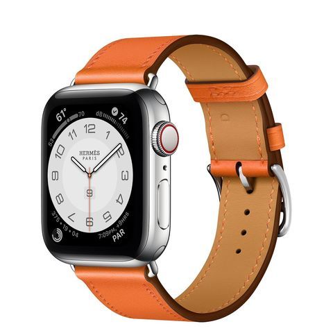 Умные часы Apple Watch Hermès Series 6 GPS + Cellular 40mm Stainless Steel Case with Single Tour (Orange)