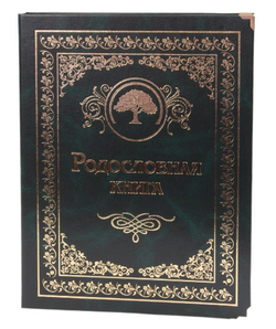 Семейный альбом родословная книга "Застолье", обложка балакрон (малахит)