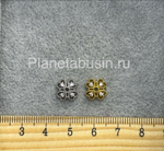 Шапочки люкс (Корея) четырехлистник с камнем 0072
