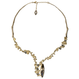 Колье серый кристалл