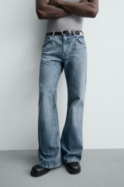 ZARA ДЖИНСЫ FLARE FIT, ГОЛУБОЙ