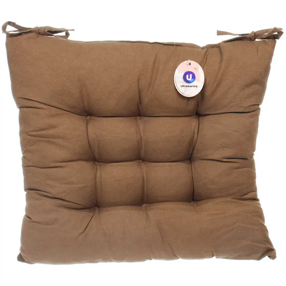 Сидушка на стул 40*40см «ИДЕА» цвет горький шоколад