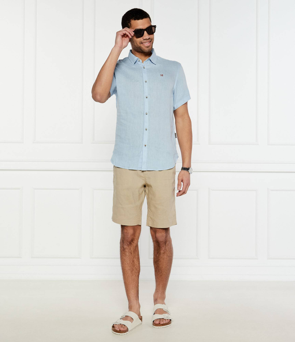 Льняная рубашка Napapijri - голубой(NP0A4HT5)