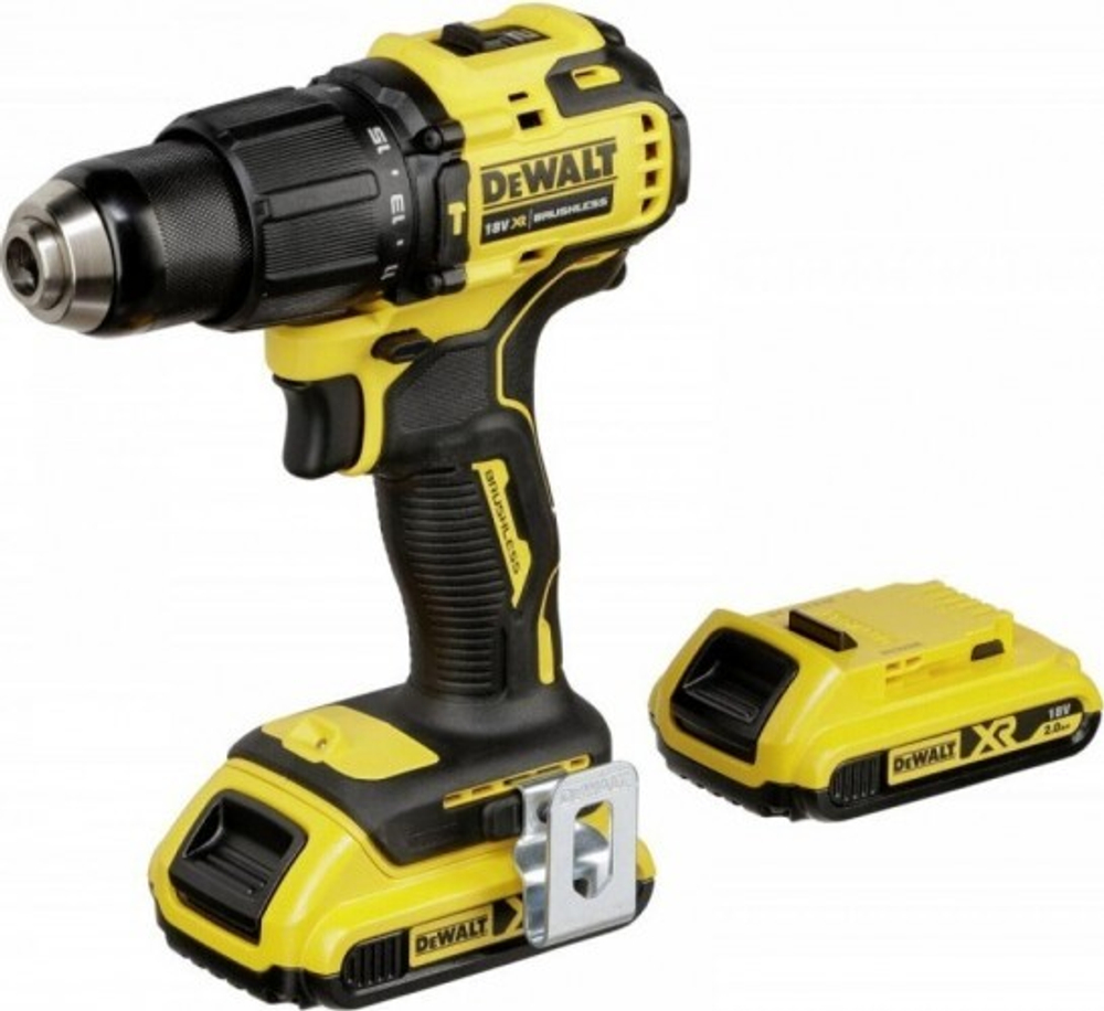 Дрель-шуруповерт аккумуляторная DeWALT DCD 709 D2T ударная, бесщеточная DCD709D2T