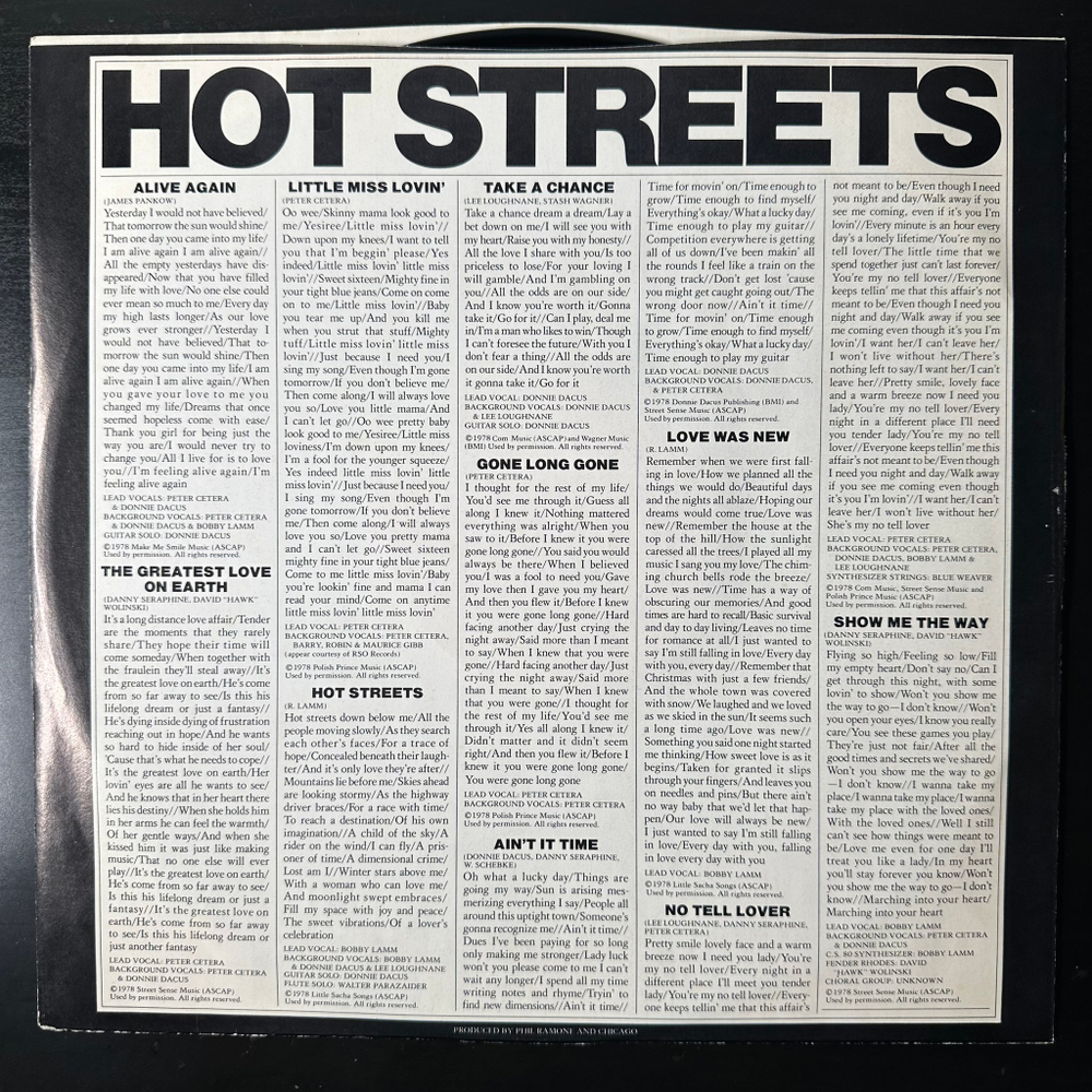 Chicago – Hot Streets (США 1978г.)