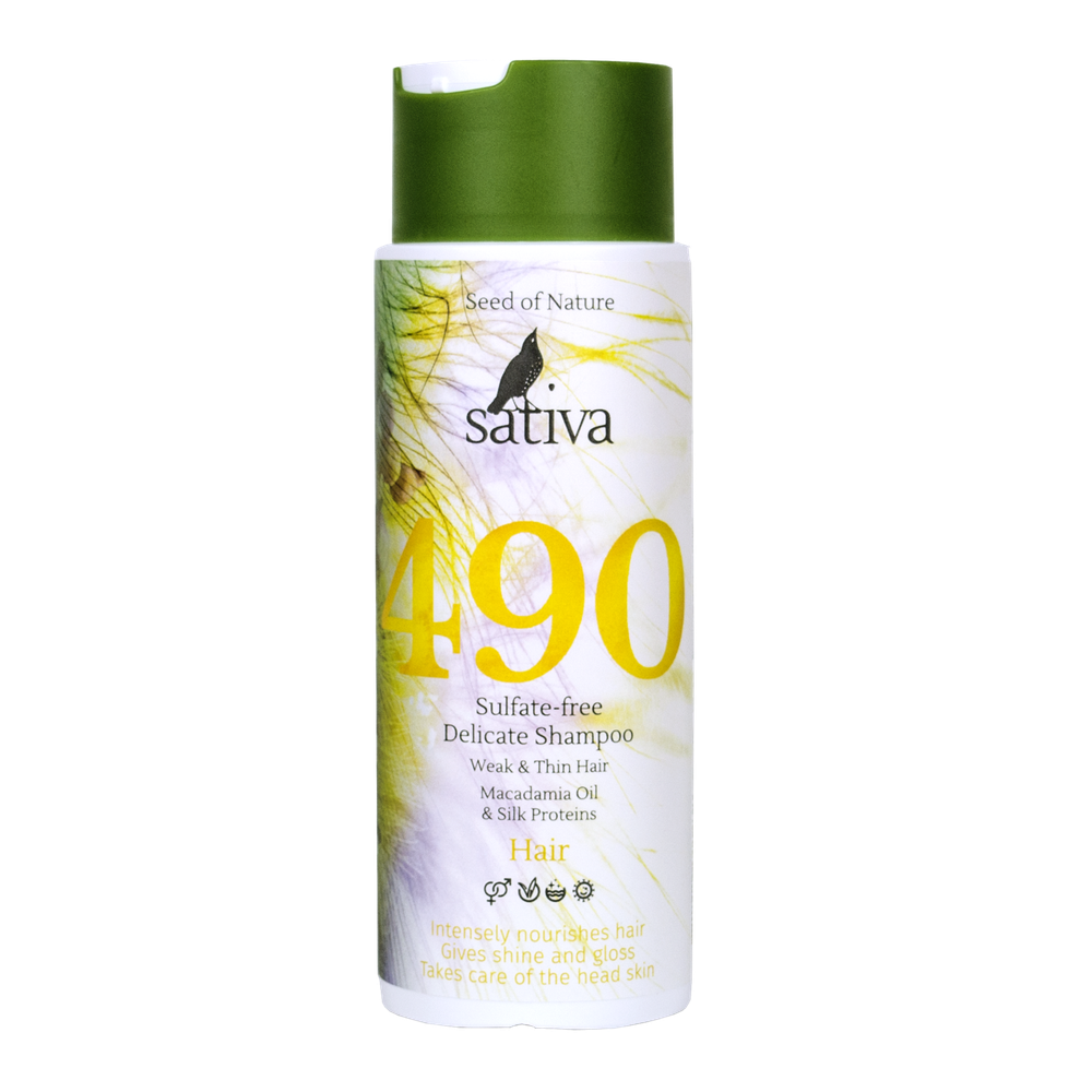 Шампунь бессульфатный Sativa №490 Деликатный (250мл)