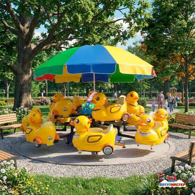 Электрическая Аттракцион карусель «Утята», 3,5х2,7 м