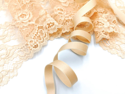 Бретелечная резинка без фестонов, 12 мм, бежевая, (Арт:BR640/12-126), м