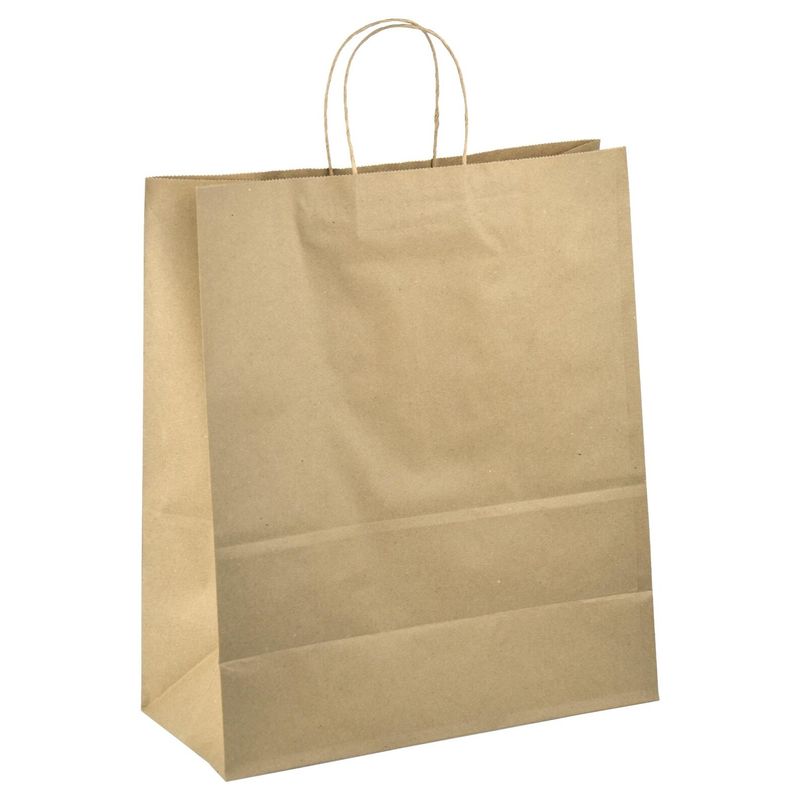 Пакет бумажный Казахстан крафт КДК 40*34*16 см 60 гр дно крученные ручки 100 шт/уп