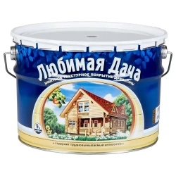 Любимая дача Защитно-декоративное покрытие для древесины, махагон, 9 л