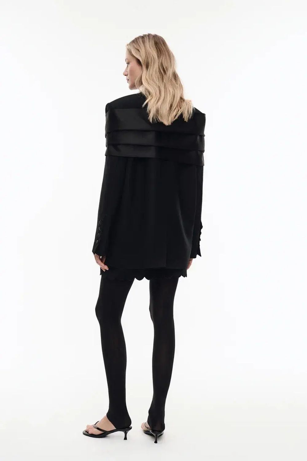 Жакет с шарфом ((Простые истины)), черный