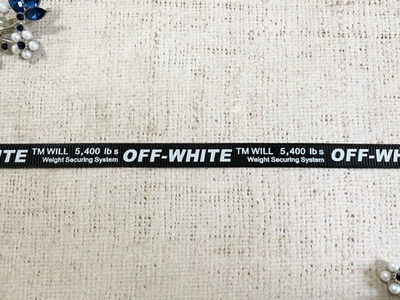 Лента репсовая с принтом, ш. 1 см, чёрный