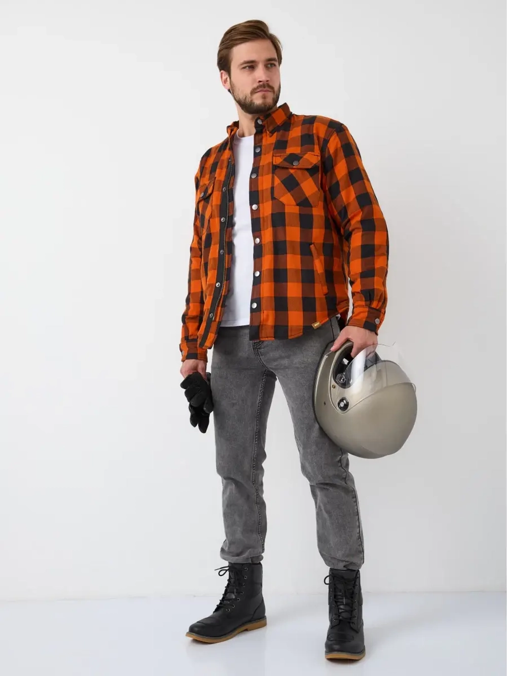 моторубашка MCP Rebel Full Kevlar Orange/Black