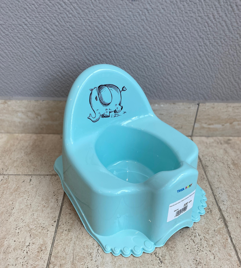 Горшок детский музыкальный "ЭКО Слоник" бирюзовый