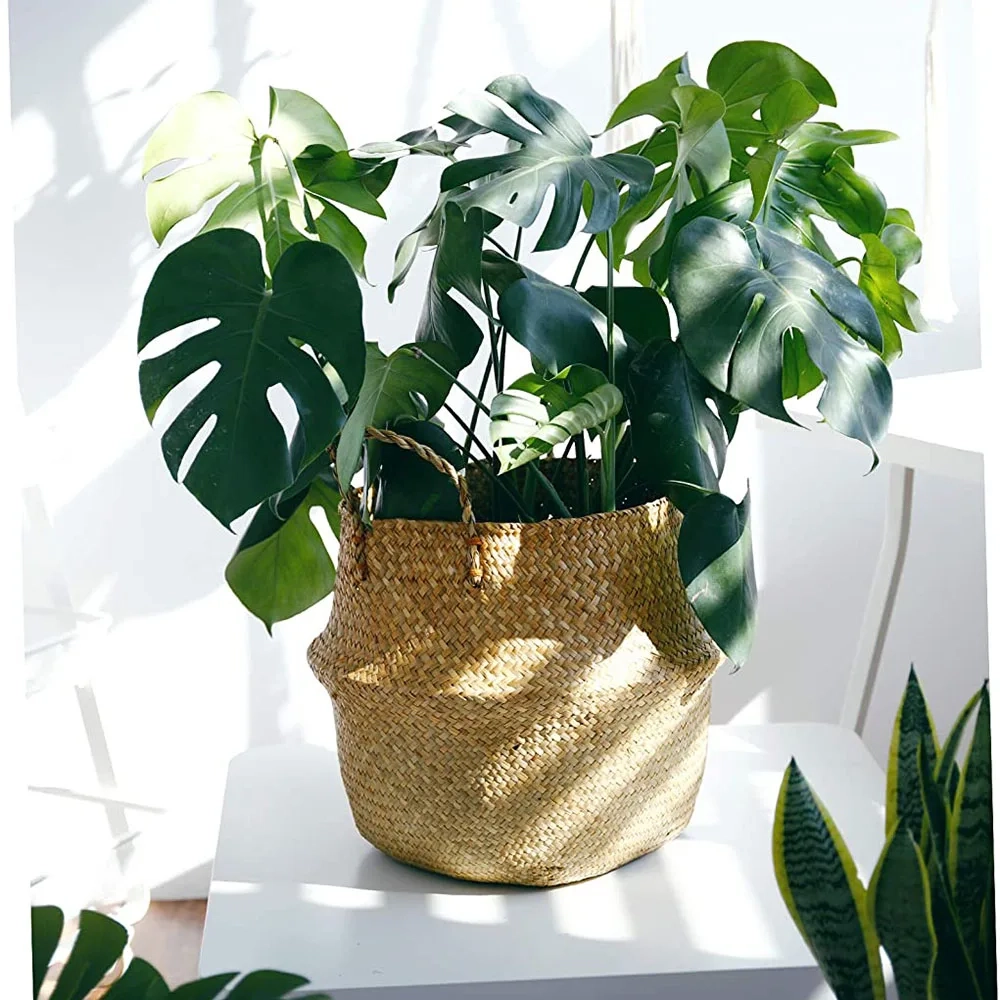 Корзина в скандинавском стиле, 17*13*16см, из морских водорослей ХS