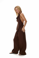 LINEN COFFEE PANTS ESME