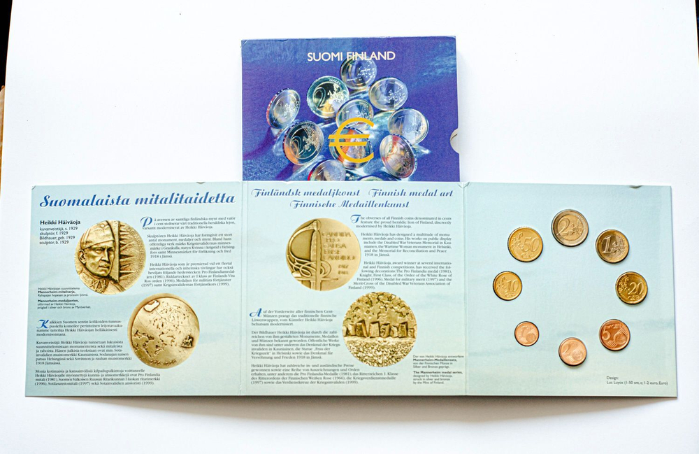 Finland Original Triple Year Set 1999, 2000, 2001 – Brilliant Uncirculated Coins