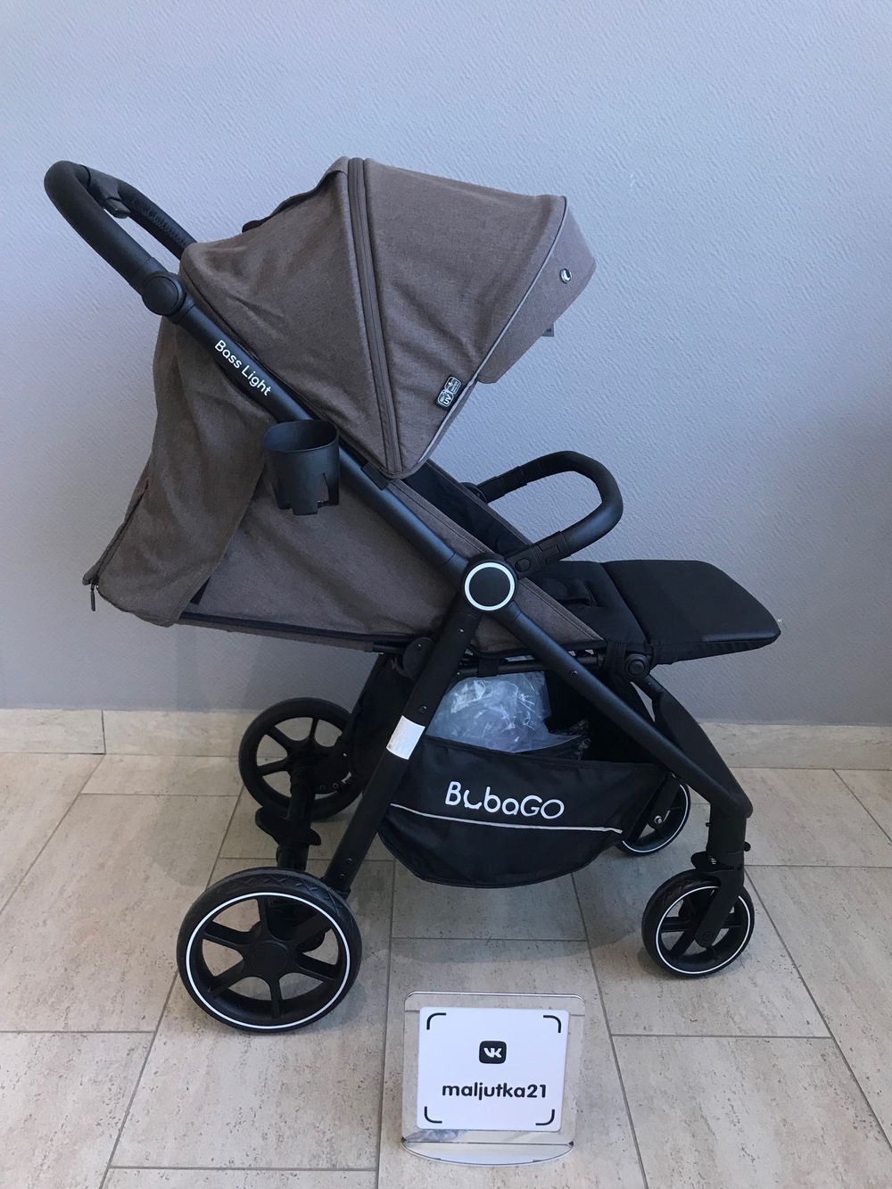 Коляска детская прогулочная BubaGo арт. BG 131-7 MODEL BASS LIGHT color/цвет Brown/Коричневый