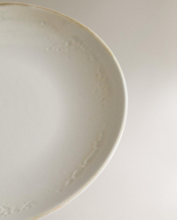 Zara Home тарелка десертная из каменной керамики, цвет бежевый, 21 см