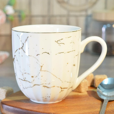 Кружка 350мл Золотой мрамор (00113586)