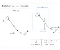 Kink Light 07711-T,19(20) Настольная лампа Монто
