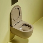 Унитаз подвесной Ceramica Nova Modena CN6063MC безободковый, с крышкой микролифт, капучино матовый