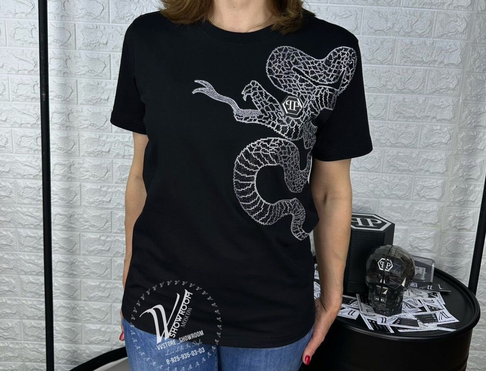 Футболка Philipp Plein Crystal Snake Edition