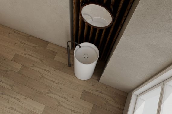 Раковина отдельностоящая ABBER Stein AS2516-H белая матовая