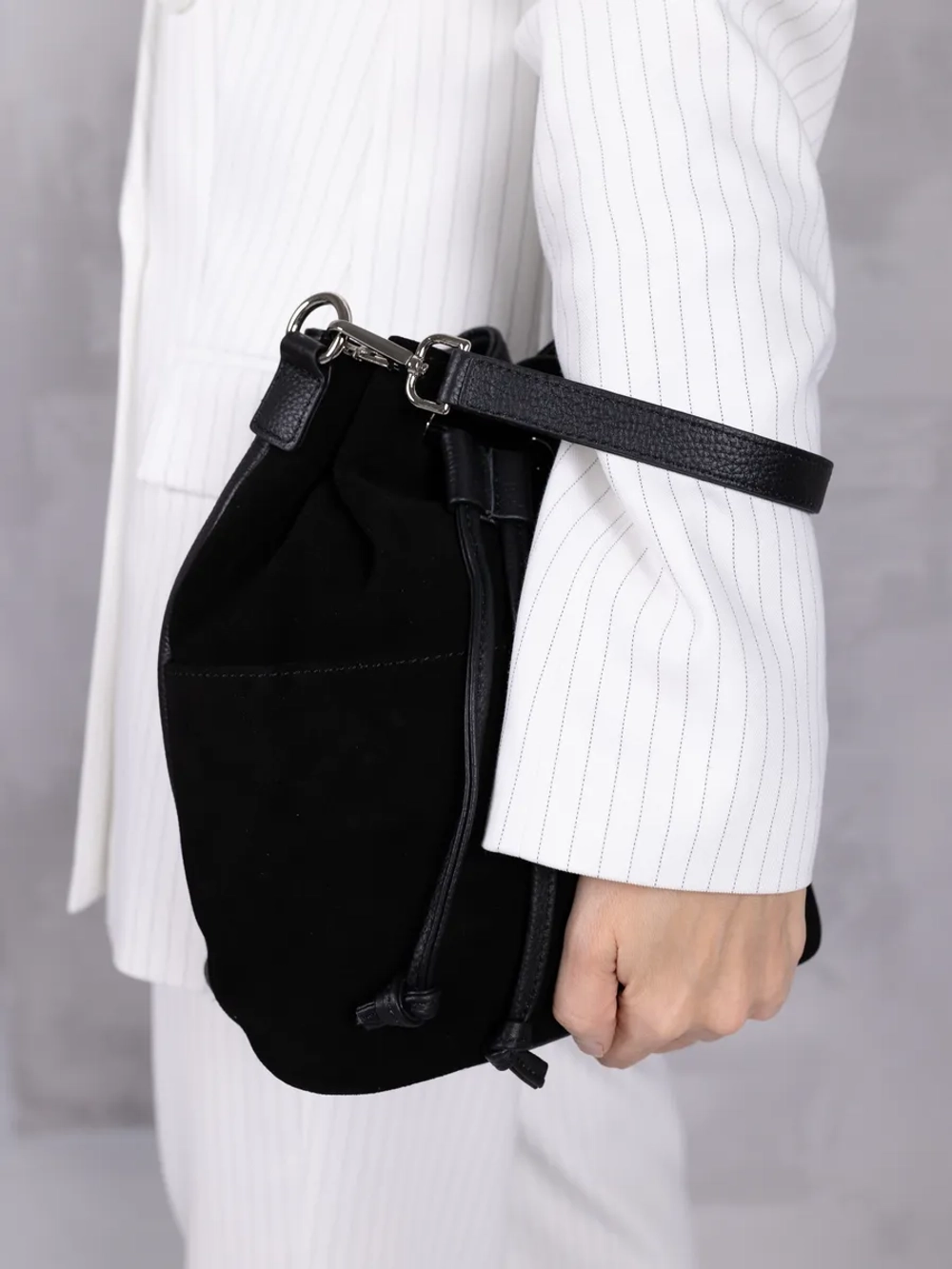 сумка через плечо шоппер натуральная замша